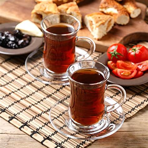 Small Turkish Tea Set Piece Modern Turkish Tea Glasses Saucers Set