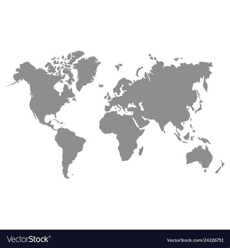 Icon With World Map Royalty Free Vector Image Vectorstock