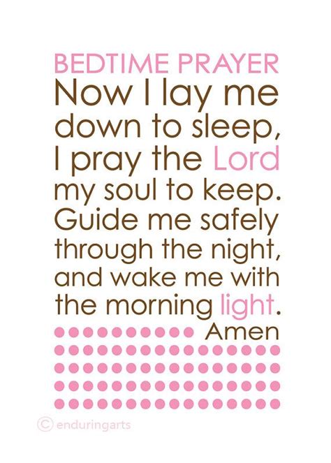 Bedtime Prayer Now I Lay Me Down To Sleep Bedtime Prayer Bedtime