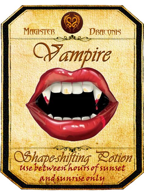 Halloween Vampire Potion Label Halloween Apothecary Labels Halloween