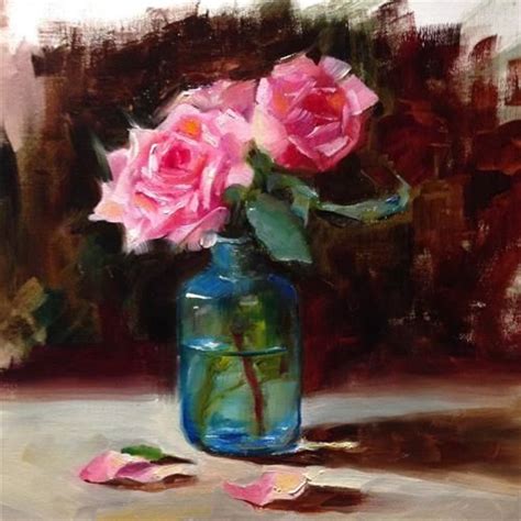 Daily Paintworks Original Fine Art Dorothy Woolbright Rose