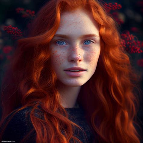 redhead girl generated with midjourney ai ai generated free images and icons with some