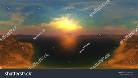 Panorama Sea Sunset Environment Map Hdri 스톡 일러스트 Shutterstock