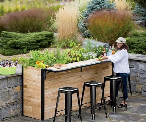 Outdoor Garden Bar And Patio Planter Serves Up The Fresh