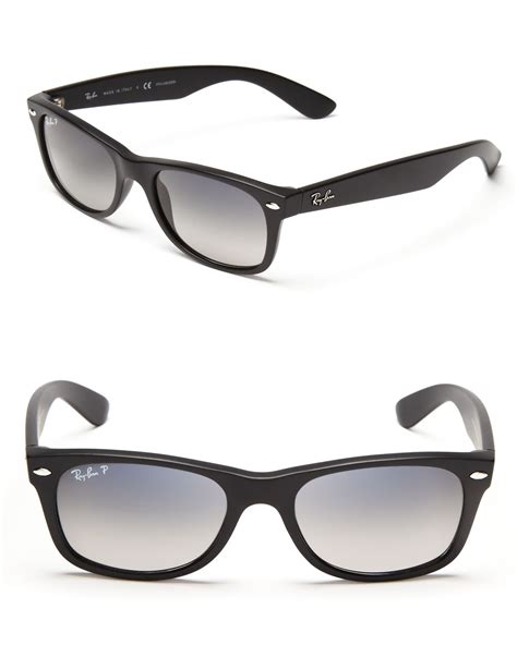 Ray Ban Matte Polarized New Wayfarer Sunglasses In Black Matte Black Lyst