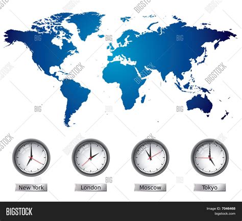 World Map Time Zones Vector And Photo Free Trial Bigstock