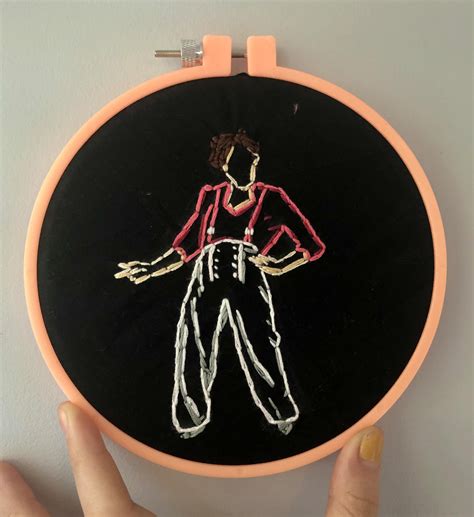 Touch device users, explore by touch or. my embroidery of Harry Styles album cover! | Hand ...