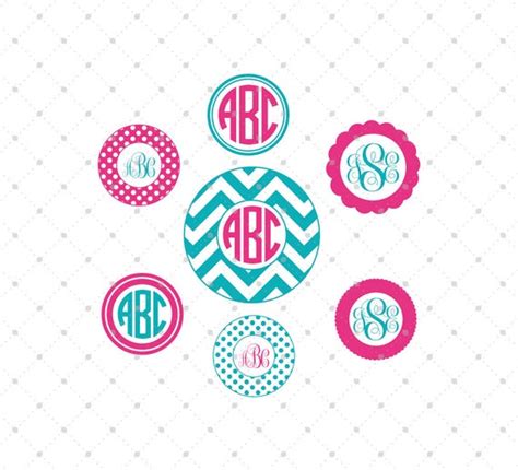Download Circle Monogram Frames SVG Cut Files for Cricut Silhouette