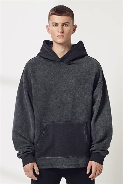 Preach Oversized Inside Out Hoodie Dark Grey Daily Paper Sweater