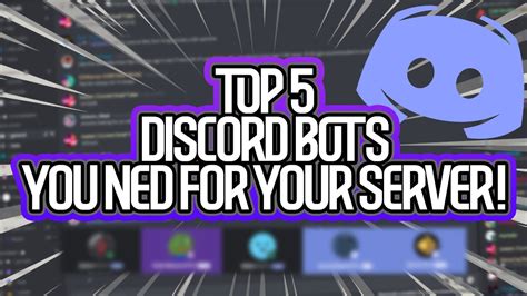 Top 5 Discord Bots To Make Your Server Better Youtube