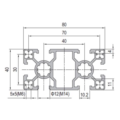 Perfil De Aluminio Estructural 40 X 80 Modular Assembly Technology