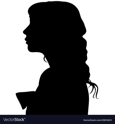 Silhouette Of A Woman In Profile Royalty Free Vector Image
