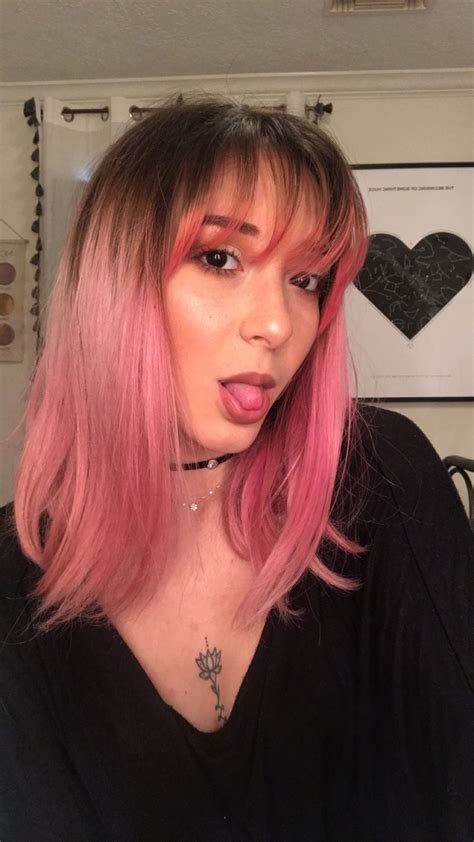 Pink Hair And Bangs 💕 Pink Hair Streaks Dark Pink Hair Pink Ombre