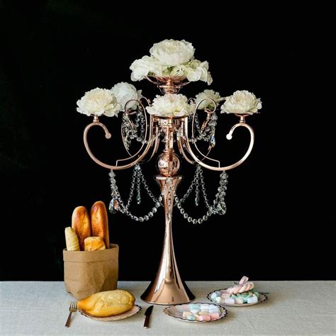 Find rose candle holder products, manufacturers & suppliers featured in arts & crafts industry from china. 27" Rose Gold Metal 5 Arm Candelabra Candle Holder With ...