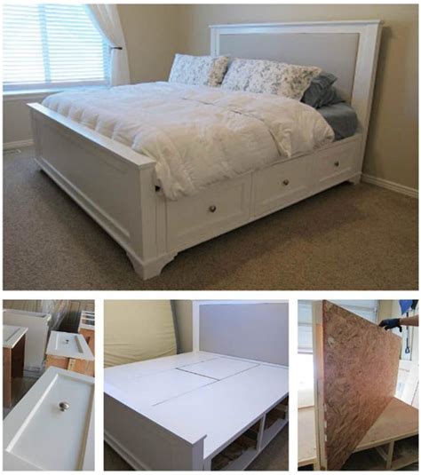 You could have a dresser and a bed in one with this design. 36 Easy DIY Bed Frame Projects to Upgrade Your Bedroom ...