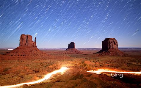 Still Of Tim Lapsed Night Sky And Lights In Monument Valley Navajo