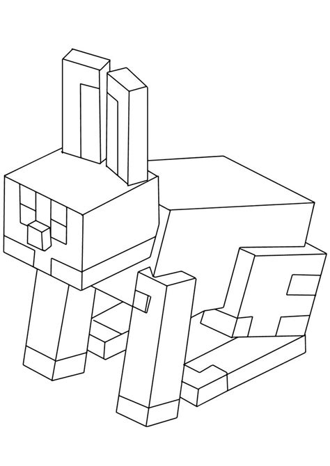 Minecraft Rabbit Coloring Book To Print And Online
