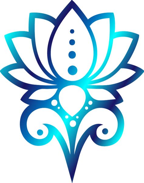 Bloemen Stickers Blauwe Lotusbloem TenStickers