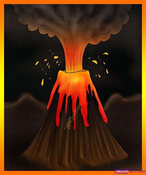 Volcano Cartoon Drawing At Getdrawings Free Download