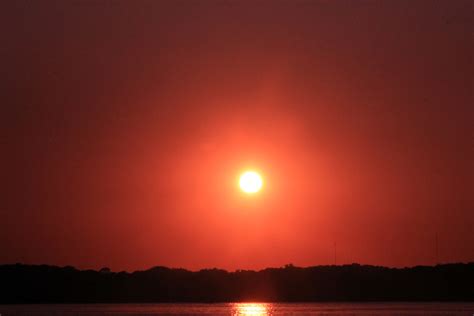 Red Sunset In Madison Wisconsin Image Free Stock Photo Public
