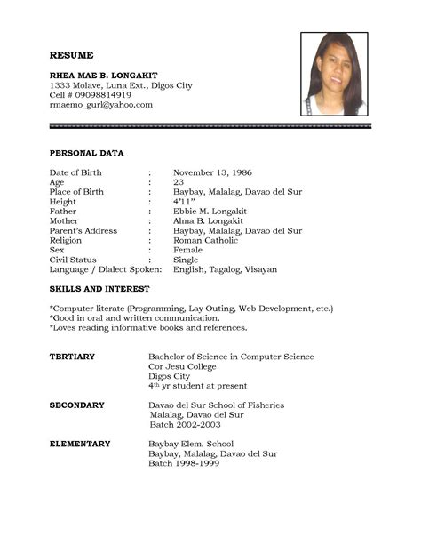 Once you have downloaded or opened a resume template file, type over the text in. Resume Format Word | IPASPHOTO