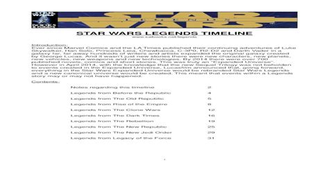 Star Wars Legends Timeline Star Wars Books Star Wars Legends