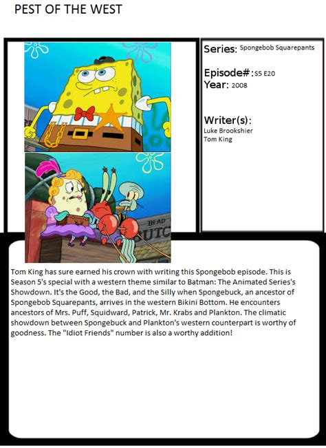 It's on season 5 anyway. 1001 Animations Pest of the West by Gojirafan1994 on ...