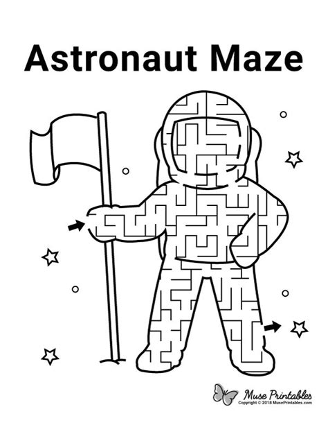 Free Printable Astronaut Maze Download It From Museprintables