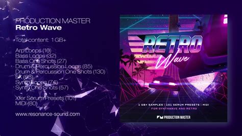 Production Master Retro Wave Synthwave And 80s Retro Loops Xfer