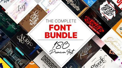 The Complete Font Bundle - 180 Premium Fonts | AppSumo