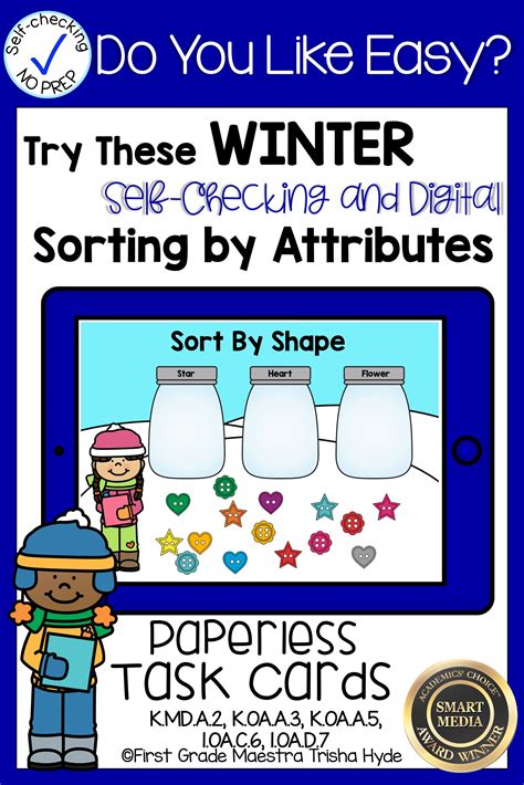 Winter Sorting Objects | Boom cards, Sorting cards, Sorting by attributes