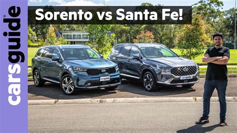 Hyundai Santa Fe Vs Kia Sorento 2021 Comparison Review 7 Seater Diesel
