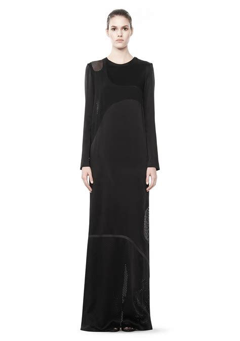 Alexander Wang ‎long Sleeve Lasercut And Welded Dress ‎ ‎long Dress