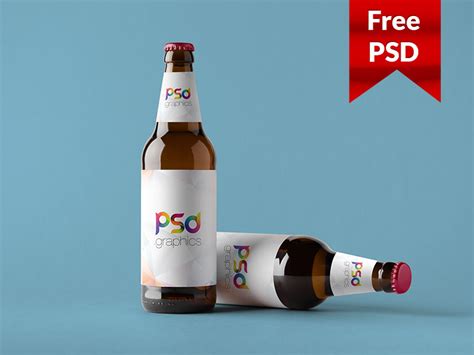 Download Beer Bottle Mockup Free PSD | free psd | UI Download
