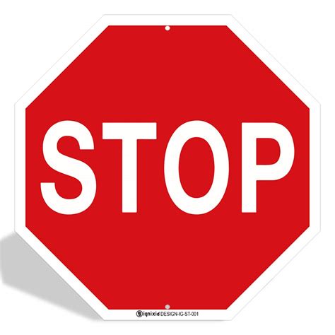 Buy Ignixia Stop Sign 04mm Rust Free Aluminium Street Stop Signs