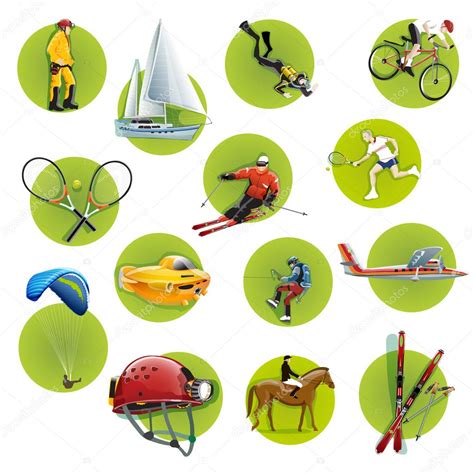 Extreme Sport Icons Set Stock Vector Image By ©grivina 112082218