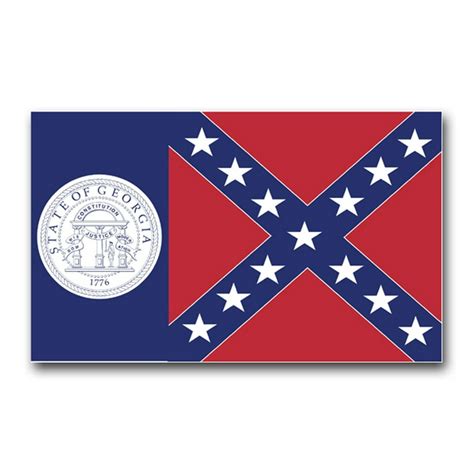 38 Inch Georgia State Flag Vinyl Transfer Decal