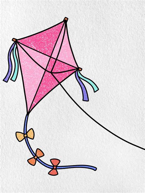 How To Draw A Kite Helloartsy