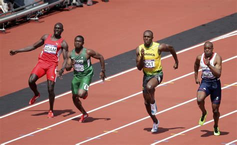 Usain bolt does it again; London 2012 track: Usain Bolt overcomes slow start to win ...