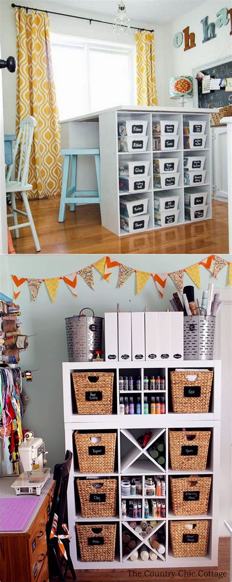 Get a few baskets and hooks to increase the storage space and get everything organized. 21 Inspiring Workshop and Craft Room Ideas for DIY ...