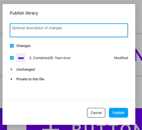 How To Undo Or Ignore Component Changes In Figma When Publishing Asset