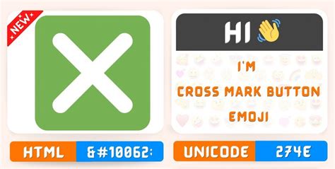 Cross Mark Button Emoji Copy Paste Meaning Unicode