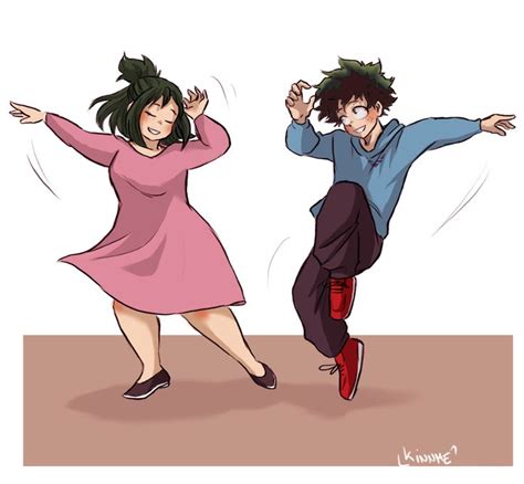 Deku Izuku And His Mother Dancing Like Their Having Fun Is Just