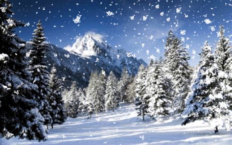 Snowfall In Mountains Wallpapers And Images Wallpapers Pictures Photos