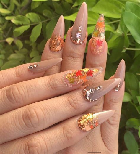 Autumn Almond Nail Designs Daily Nail Art And Design