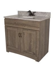 Check out unique pictures of high quality wood bath cabinets with marble, granite tops, white ceramic sinks, mirrors; Dakota™ 36"W x 21-5/8"D Monroe Bathroom Vanity Cabinet at ...