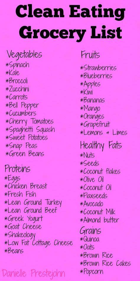 My Favorite Clean Eating Grocery List Want More Tips Like These Join