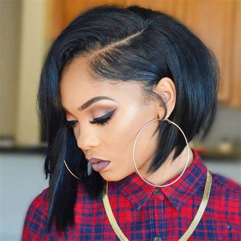 12 Side Bangs Bob Wigs For African American Women The
