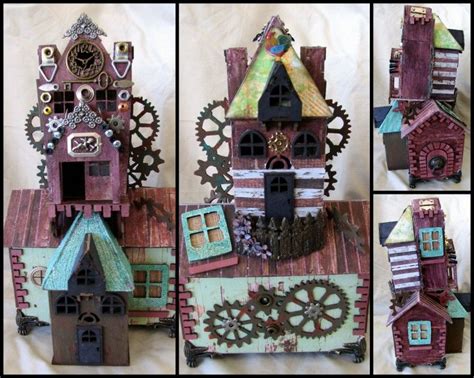 Witchy Steampunk House Collage Steampunk House Glitter Houses
