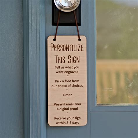 Personalized Door Hanger Sign Mad Tree Woodcrafts